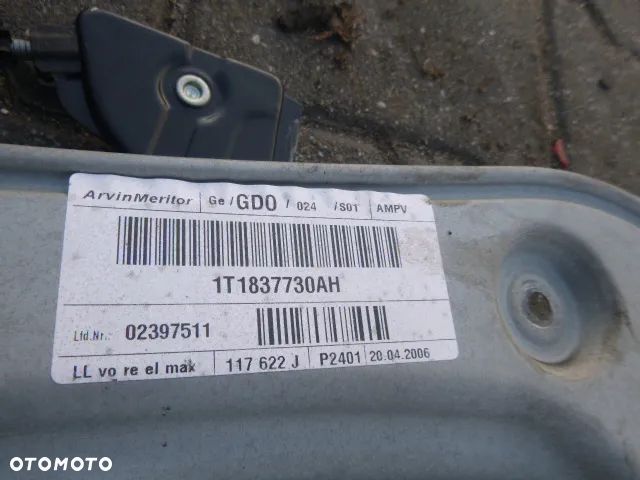 PODNOŚNIK SZYBY PRAWY PRZÓD PRAWY PRZEDNI VOLKSWAGEN TOURAN I 03-10 - 6