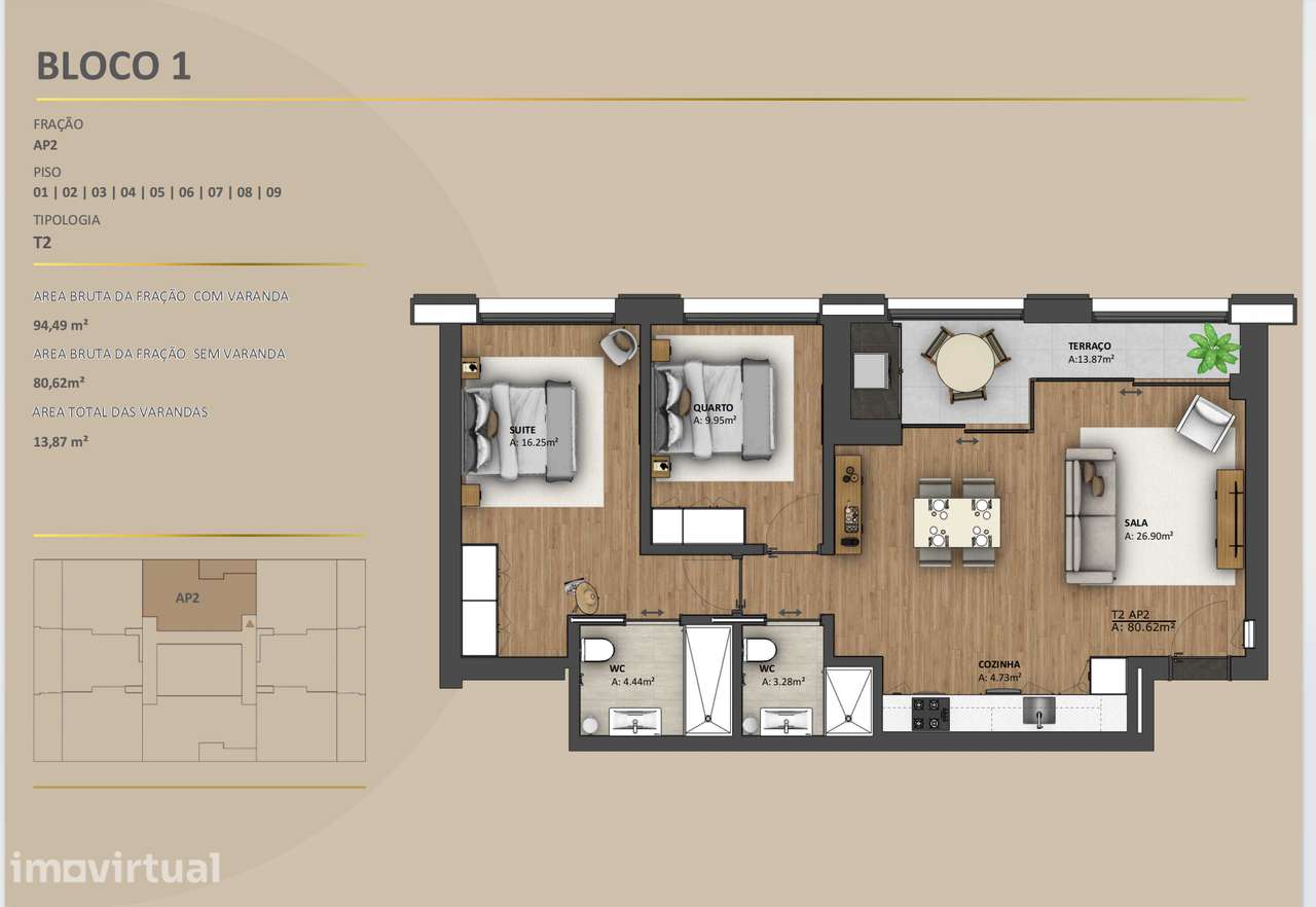 T2 Novo com  Varanda no 1.º Piso | Canidelo – Vila Nova de Gaia - Grande imagem: 5/41