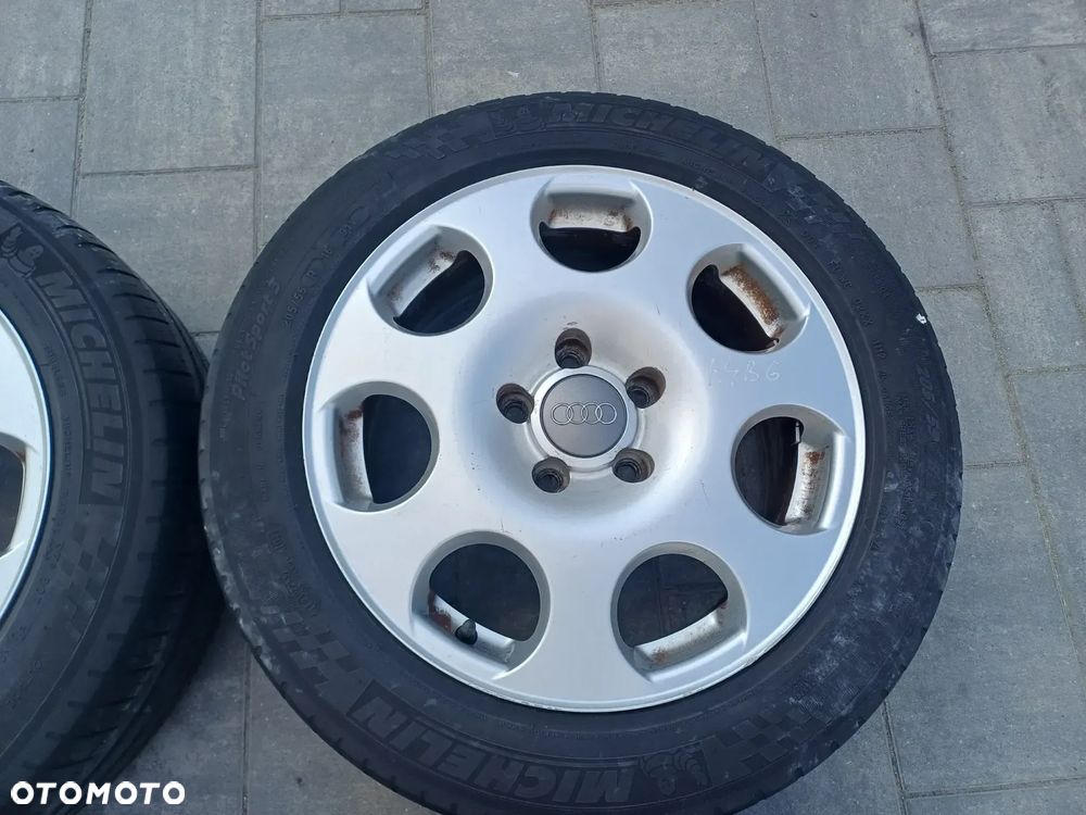 FELGI Z OPONAMI KOŁA ALUMINIOWE AUDI VW SKODA SEAT R16 5X112 7J ET42 57,1 mm OPONY MICHELIN 205/55 R16 LATO NR37 - 5