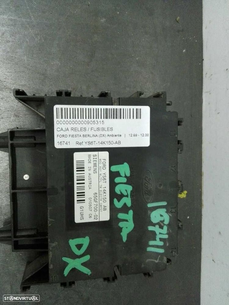 CAIXA RELÉS / FUSÍVEIS FORD FIESTA FURGÃO 2000 -YS6T14K150AB - 2