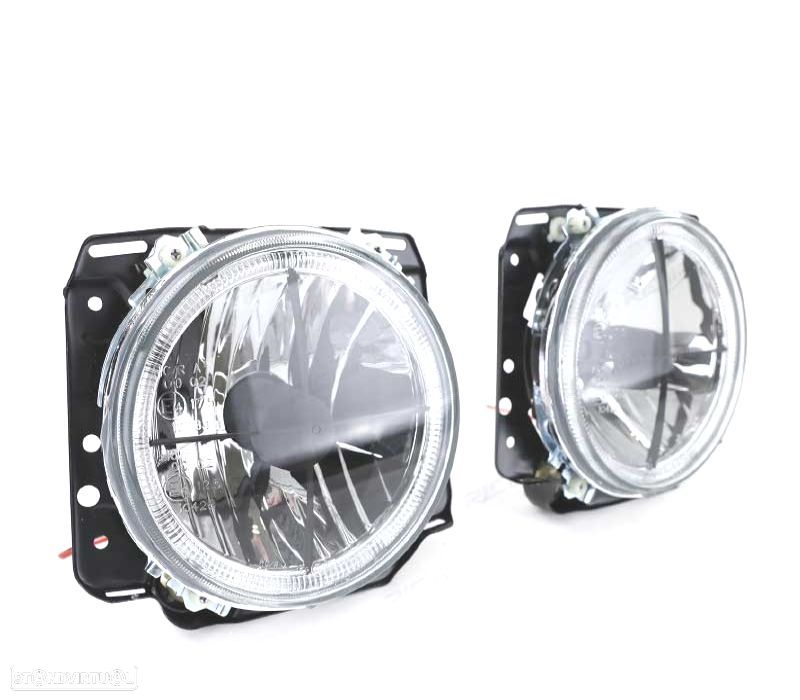 FARÓIS ANGEL EYES H4 VOLKSWAGEN VW GOLF 2 MKII COM CRUZ PRETO - 3