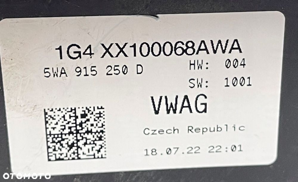 VW SEAT STEROWNIK SKRZYNKI AKUMULATORA 5WA915183C - 9