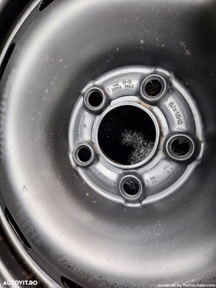 Jante de otel pe 15 5x100 VOLKSWAGEN GOLF IV (1J1) [ 1997 - 2007 ] 6Jx15H2 ET38 OEM 1J0601027H - 3