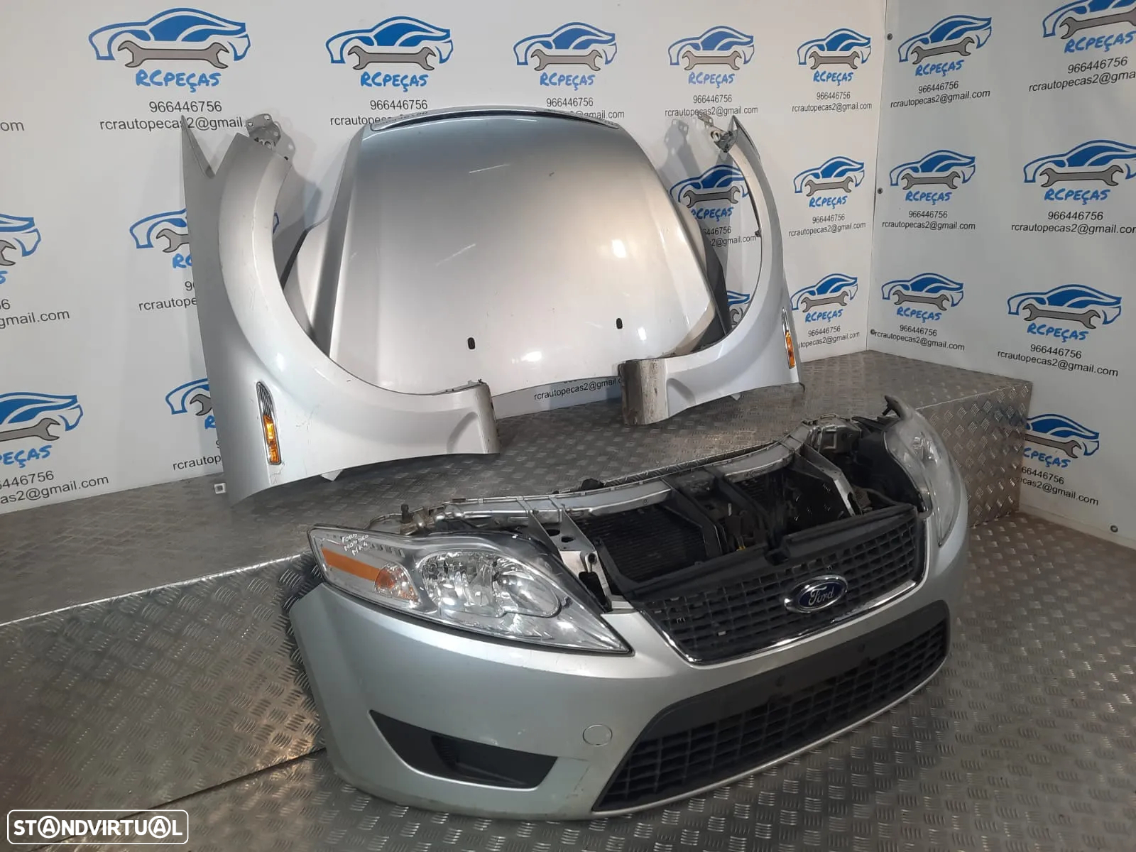 FRENTE COMPLETA FORD MONDEO IV 4 MK4 CAPOT PARACHOQUES GUARDA-LAMAS OTICAS RADIADOR VENTILADOR FRENTE FIBRA REFORÇO - 8