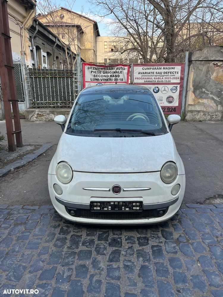 Bara fata completa Fiat 500 alb 2007 - 2