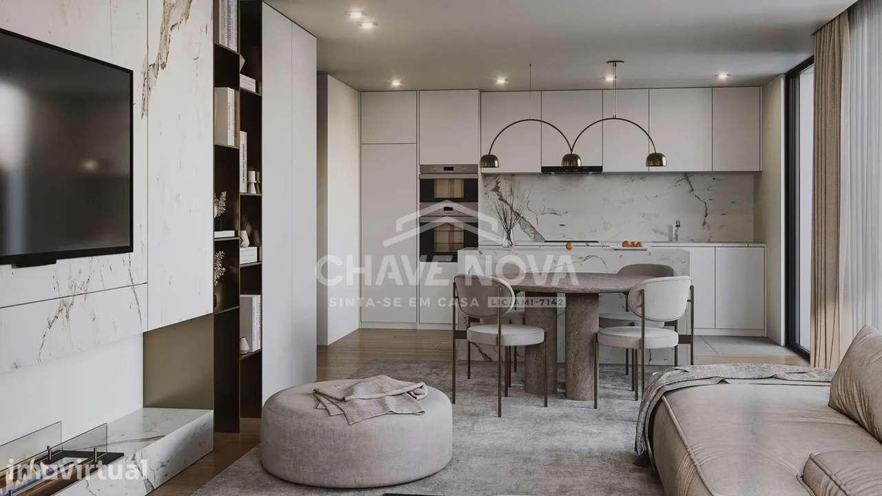 Apartamento T1 Novo c/Campo de Padel e Jardim em Canidelo - Grande imagem: 4/9