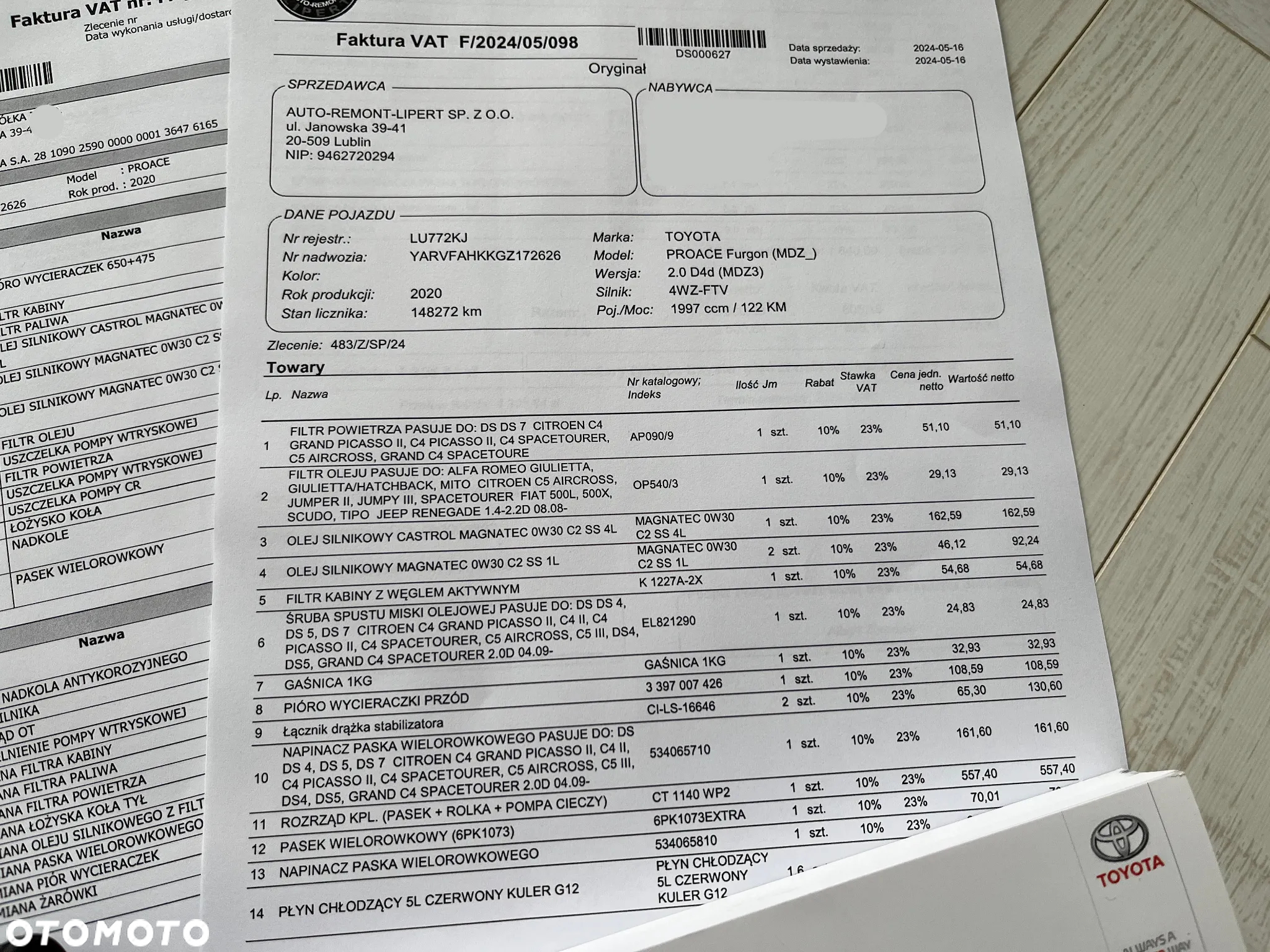 Toyota Proace Long L2H1 2.0 D-4D 122KM, Bogata Opcja, Salon Polska, Pierwszy Właściciel, BEZWYPADKOWA, FV 23%, Piękna Zobacz !!! - 27