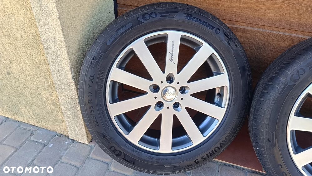 Koła aluminiowe 225/55/17 opony letnie - 2