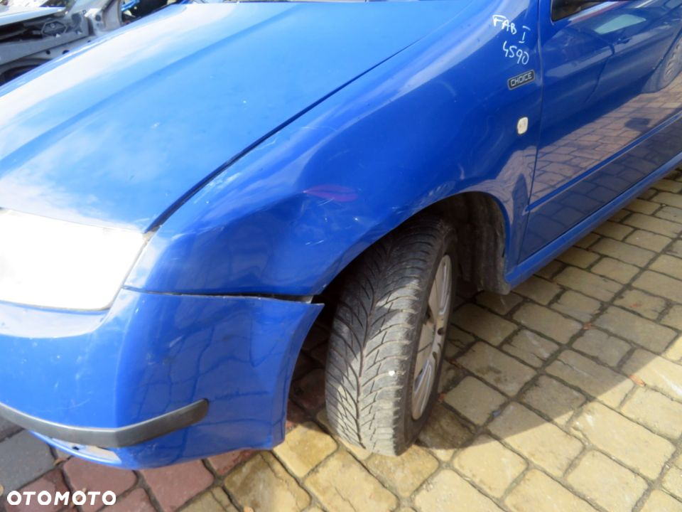 MASKA ZDERZAK BŁOTNIKI LAMPY FABIA I 6Y LIFT 4590  SKODA 2004-2008 NIEBIESKI PRZÓD KOMPLETNY - 12