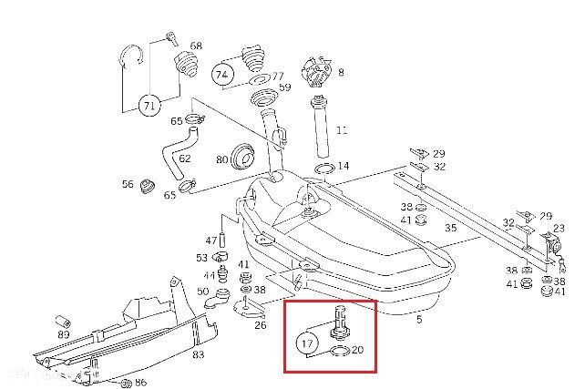 MERCEDES W123 W124 G-KLASA Filtr zbiornika paliwa - 2
