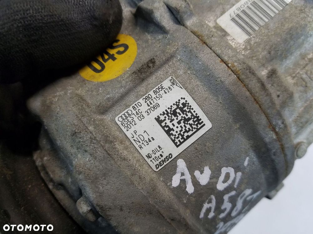 sprężarka klimatyzacji audi a5 8t lift 1.8 tfsi 8t0260805e - 3