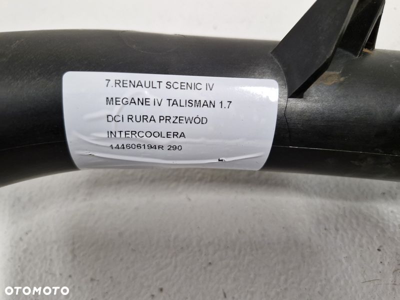 RENAULT SCENIC IV MEGANE IV TALISMAN 1.7 DCI RURA PRZEWÓD INTERCOOLERA 144606194R - 3