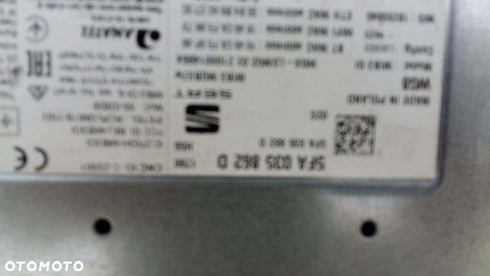 SEAT MIB STEROWNIK MMI NAWIGACJA 5FA035862D 5FA035862H - 5