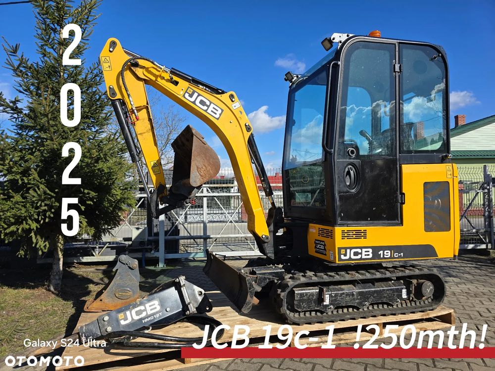 JCB 19c-1 NOWOŚĆ 2025 rok + MŁOT JCB + 2 ŁYŻKI - 1