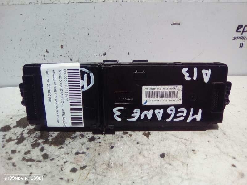 COMANDO SOFAGEM / AR CONDICIONADO RENAULT MEGANE III FASTBACK 2013 -275103596R - 2