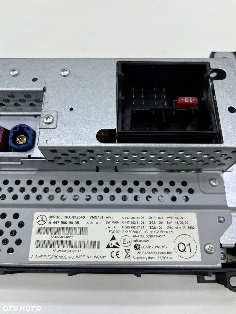 MERCEDES W447 RADIO NAWIGACJA CZYTNIK A4479009005 - 7