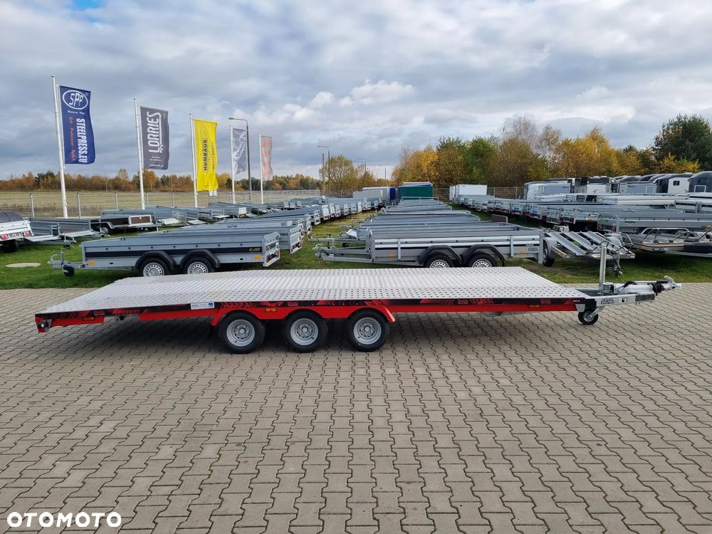 TA-NO Scorpio 55 PREMIUM laweta 3 osiowa 5.5m 3500kg DMC najazdy niski załadunek - 3