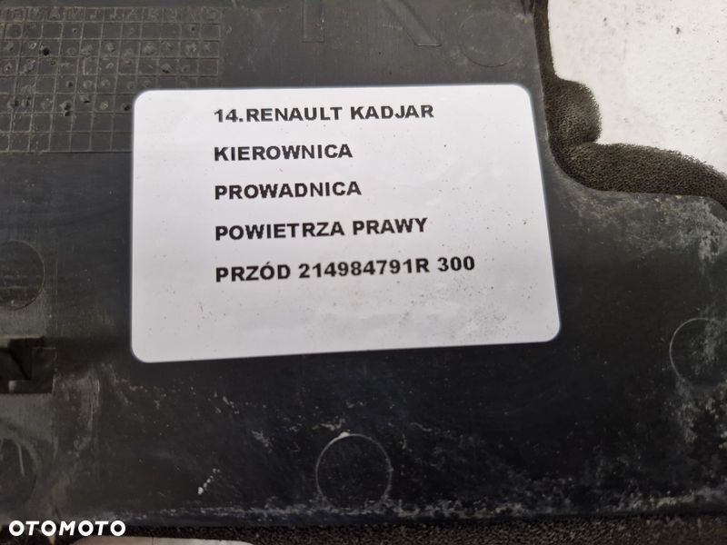 RENAULT KADJAR  KIEROWNICA PROWADNICA POWIETRZA PRAWY PRZÓD 214984791R - 8