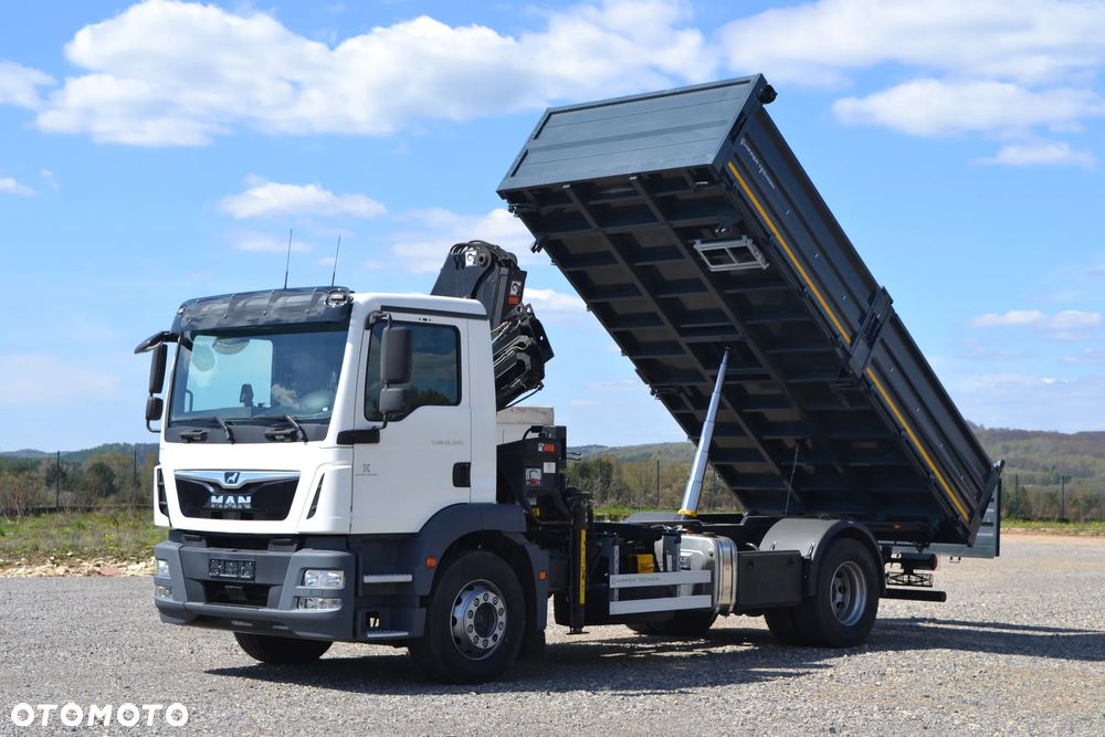 MAN TGM 15.290 18.290 Nowy 3-stronny Wywrot Kiper Wywrotka HDS Żuraw Hiab 099 Sterowanie radiowe Atego Axor Antos TGL - 3