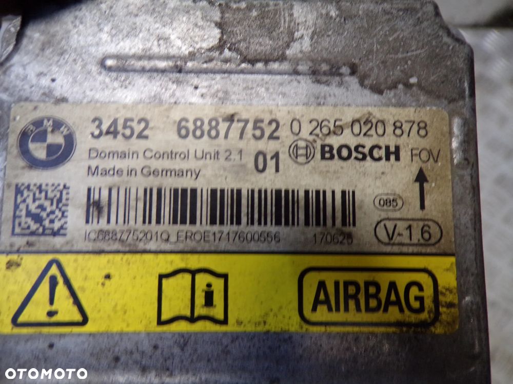 MODUŁ PODUSZEK SENSOR AIRBAG BMW F30 F316887752 - 4