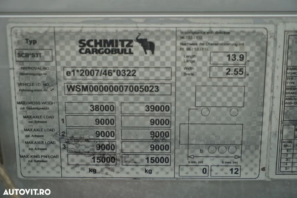 Schmitz Cargobull CORTINĂ / STANDARD / PUNTE RIDICATĂ - 29