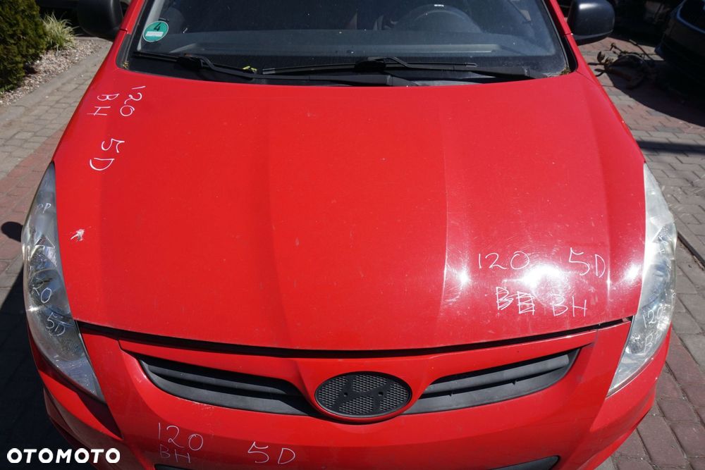 MASKA ZDERZAK BŁOTNIKI LAMPY I20 I BH  HYUNDAI 2008-2012 CZERWONY PRZÓD KOMPLETNY - 3