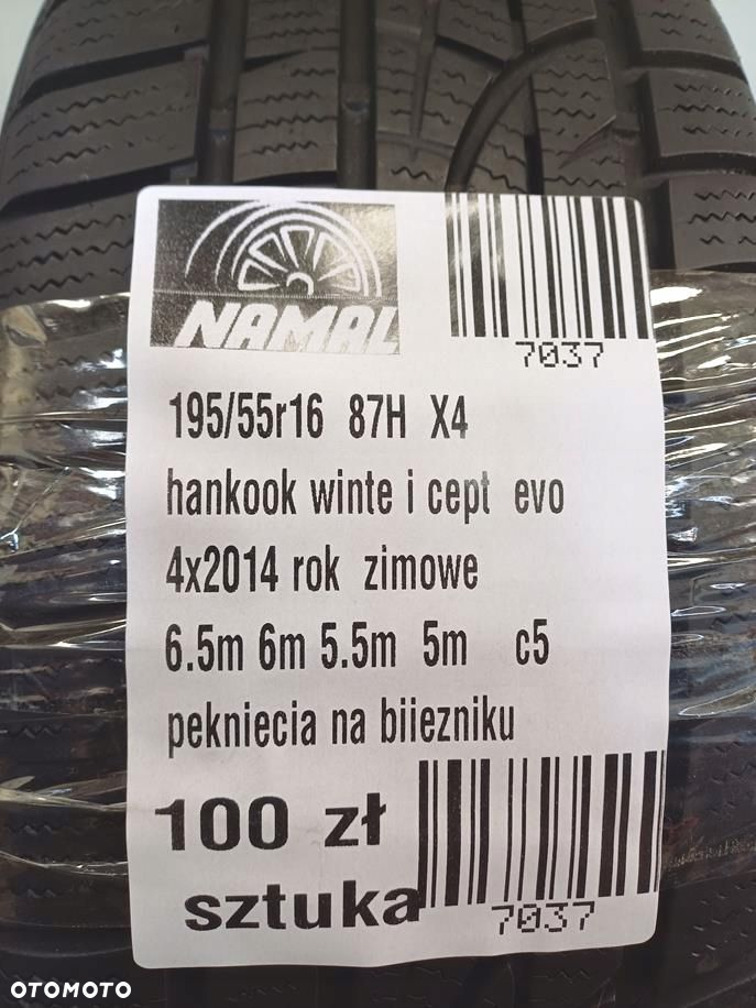 195/55r16 hankook opony zimowe 6,5mm 7037 - 9