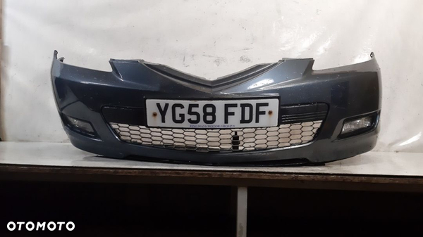 ^ ZDERZAK PRZÓD PRZEDNI MAZDA 3 III SZARY GRAFIT HALOGENY USZKODZONY !