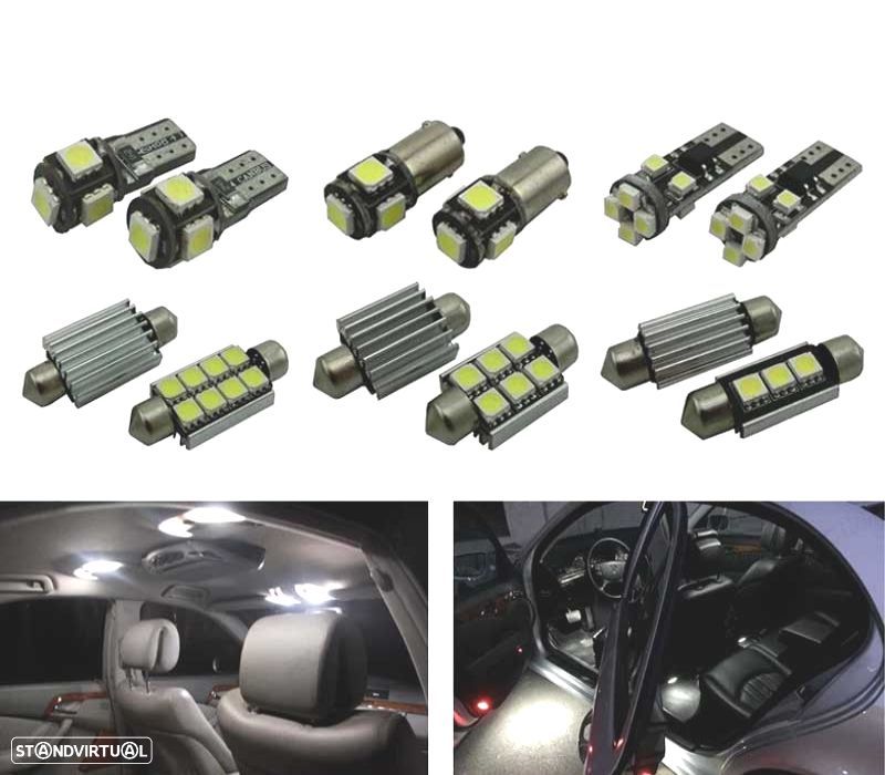 KIT COMPLETO DE 23 LÂMPADAS LED INTERIOR PARA MERCEDES E CLASE W212 SEDAN COUPE CONVERTIBLE 09-15 - 1