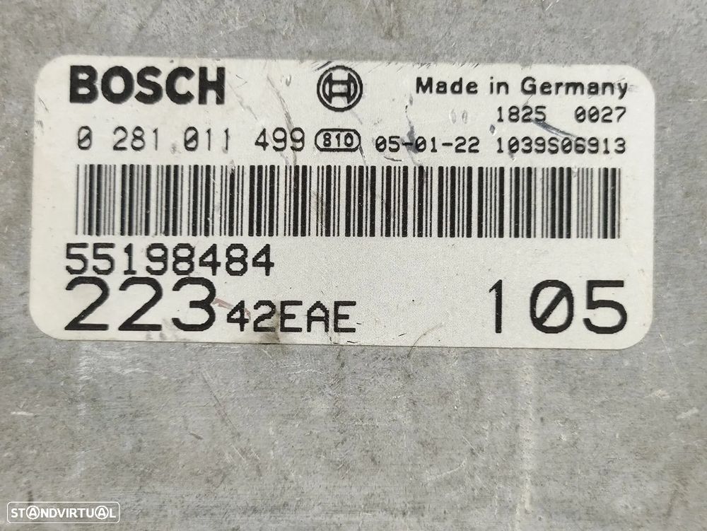 Centralina Motor ECU Original Bosch 0281011499 Fiat 1.9 JTD 223B1.000 55198484 - 5
