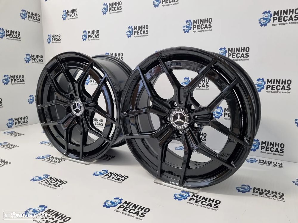Jantes Mercedes Novo Class C e E AMG em 18 Preto Brilho - 2