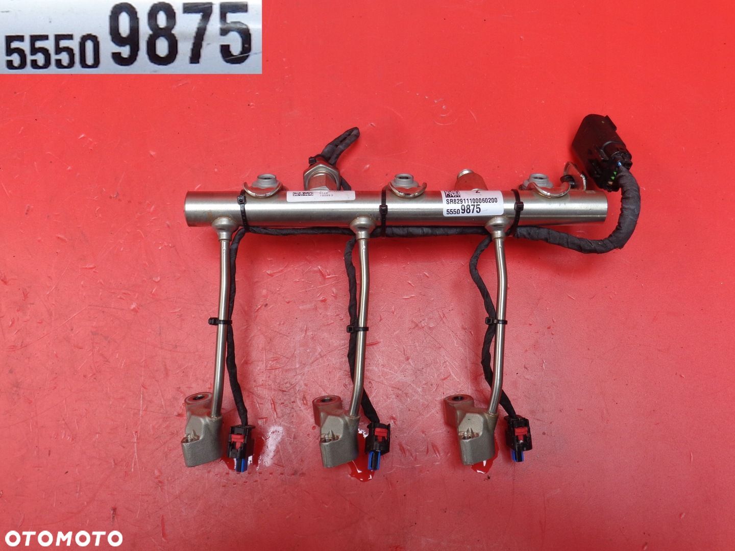 Listwa wtryskowa i czujnik Opel Astra Adam 1.0 T D10XFL 2019r 55509875 - 1