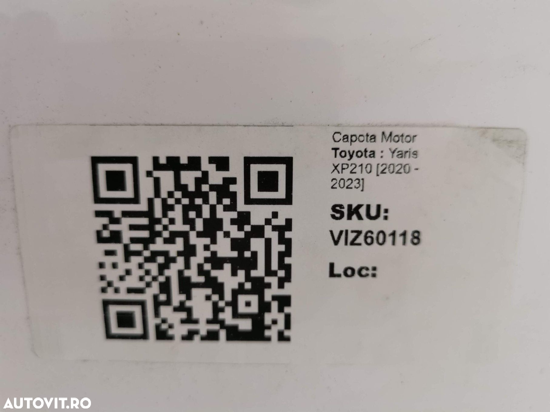 Capota Motor Toyota  Yaris XP210 [2020 - 2023] Originala - 8