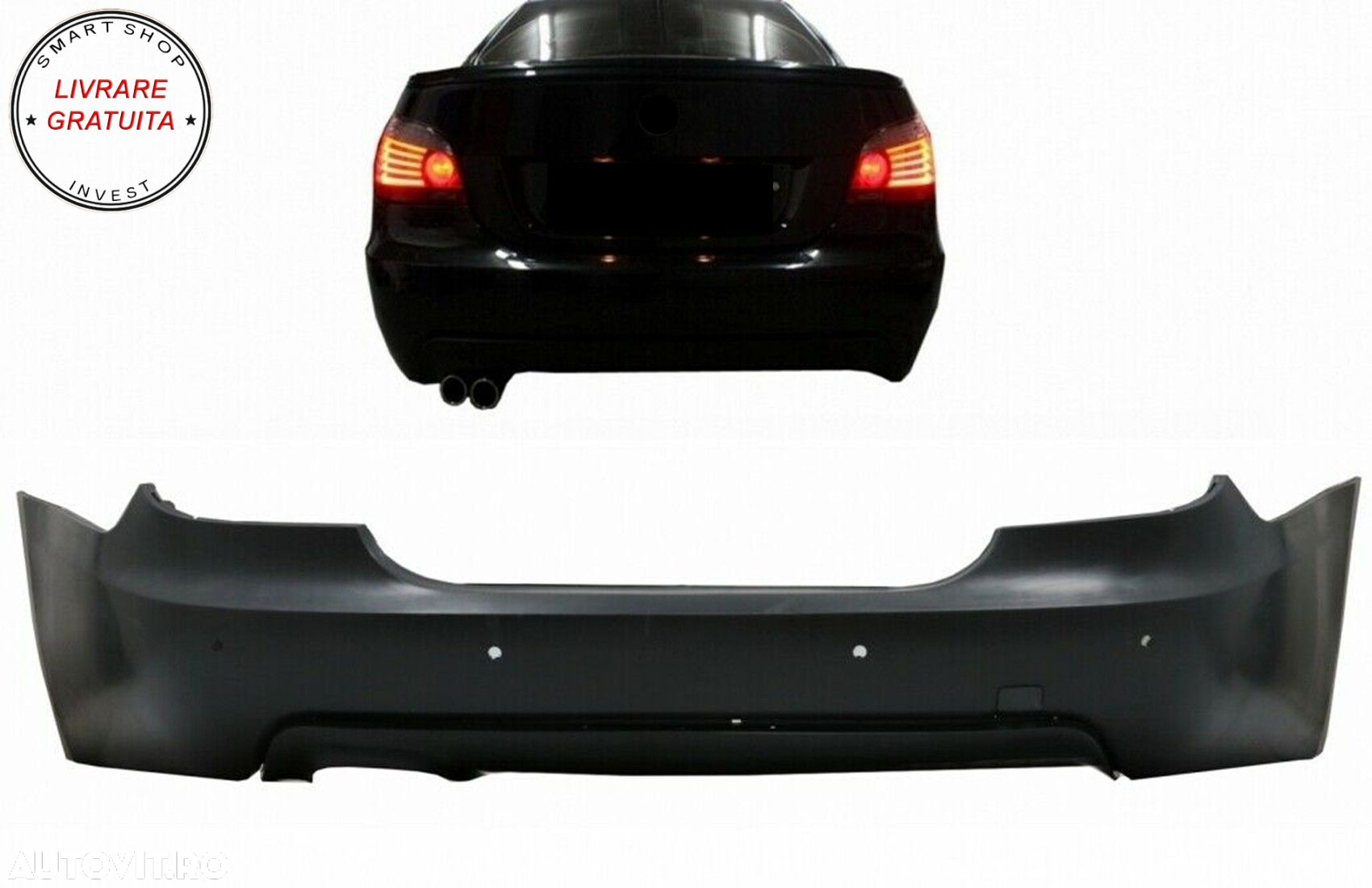 Bara spate BMW Seria 5 E60 (2003-2007) M-Technik Design cu PDC 24mm- livrare gratuita - 10