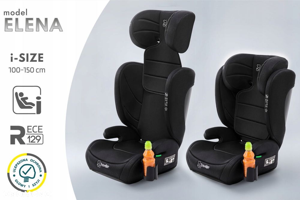fotelik samochodowy 2w1 podstawka 15-36kg duży 100-150cm i-size +organ - 4