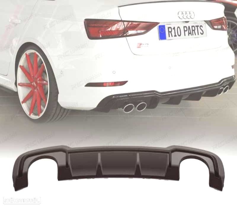 DIFUSOR AUDI A3 S LINE SEDAN 17-20 LOOK RS3 - 1