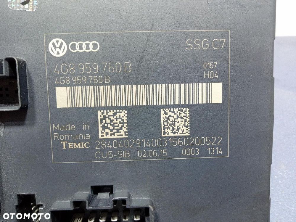 AUDI A7 4G MODUŁ STEROWNIK FOTELA 4G8959760B - 2