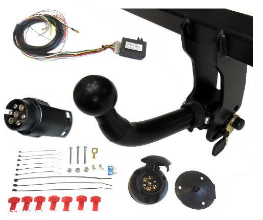 SŁUPSK WYPINANY AUTO  HAK HOLOWNICZY + MODUŁ WH1 + ADAPTER do GOLF 5 V+PLUS 6 VI+PLUS od 2003-2014 - 10