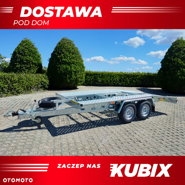 Kubix PRZYCZEPA LAWETA 4,5x2,10, 2700 kg, 2 osie, STALOWA, RAZ ŁAMANA