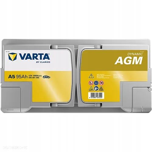 Akumulator Varta AGM 595901085 95Ah 850A P+ 12V - 3