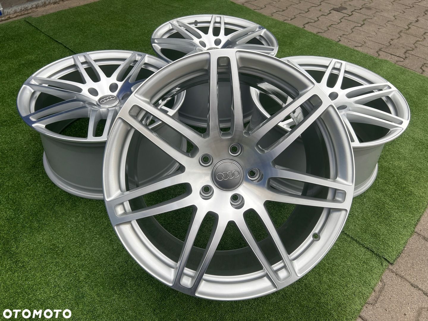 KOMPLET FELG FELGI ALU AUDI 4L0 Q7 S LINE 21 5X130 ET44 ORYGINALNE - 1