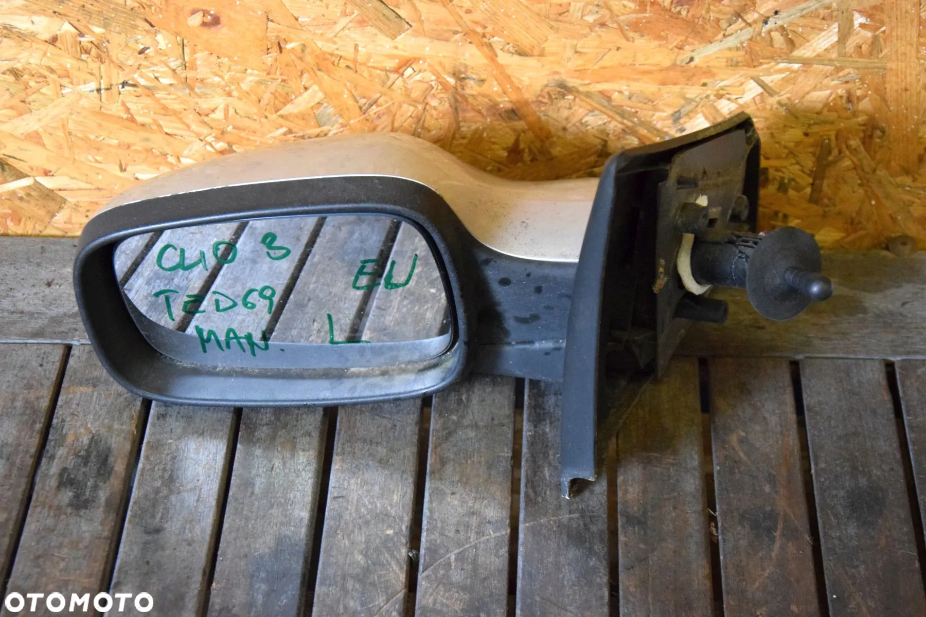 Renault Clio III 3 Lusterko lewe manualne srebrne TED69 EUROPA - 2