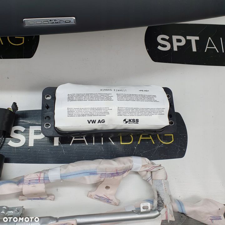 AUDI R8 DESKA ROZDZIELCZA KONSOLA KOKPIT PULPIT PODUSZKI AIRBAG AIR BAG PASY KURTYNY KIT SET - 11