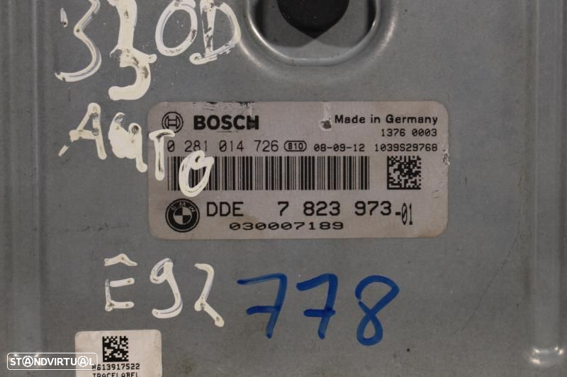 Centralina de Motor BMW N57 / N57D30A: 7823973 / 0281014726 / 1039S29768 - 2