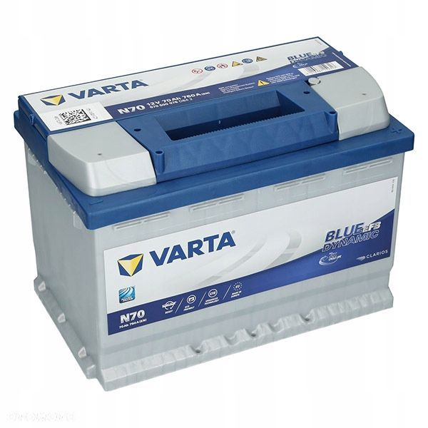 Akumulator Varta EFB N70 12V 70Ah 760A L3 StartStop P - 19,5 kg - 1