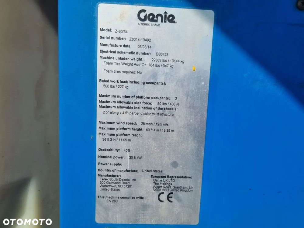 Genie GENIE Z60/34, ROK 2014, P493 - 12