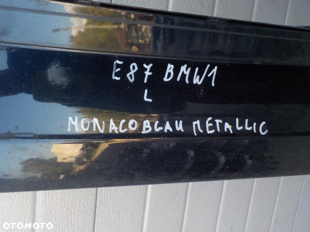 BMW SERIA 1 E87 LISTWA PROGOWA PRAWA I LEWA KOMPLET  KOLOR MONACOBLAU METALLIC - 4
