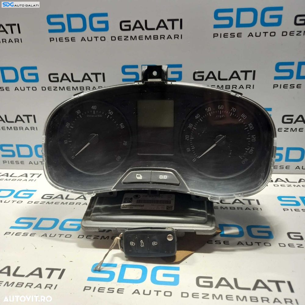 Kit Pornire ECU Calculator Motor Cip Cheie Ceas Ceasuri Bord Cu Imobilizator Skoda Fabia 2 1.2 CGPA 2007 - 2014 Cod 03E906019C [1115] - 1