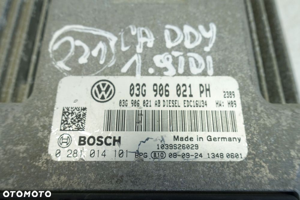 VW Caddy 1.9 TDI KOMPUTER SILNIKA sterownik MODUŁ - 14