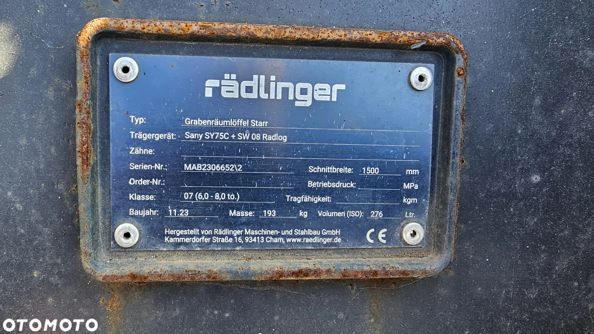 Łyżka skarpowa Rädlinger 1500 mm #26 - 3